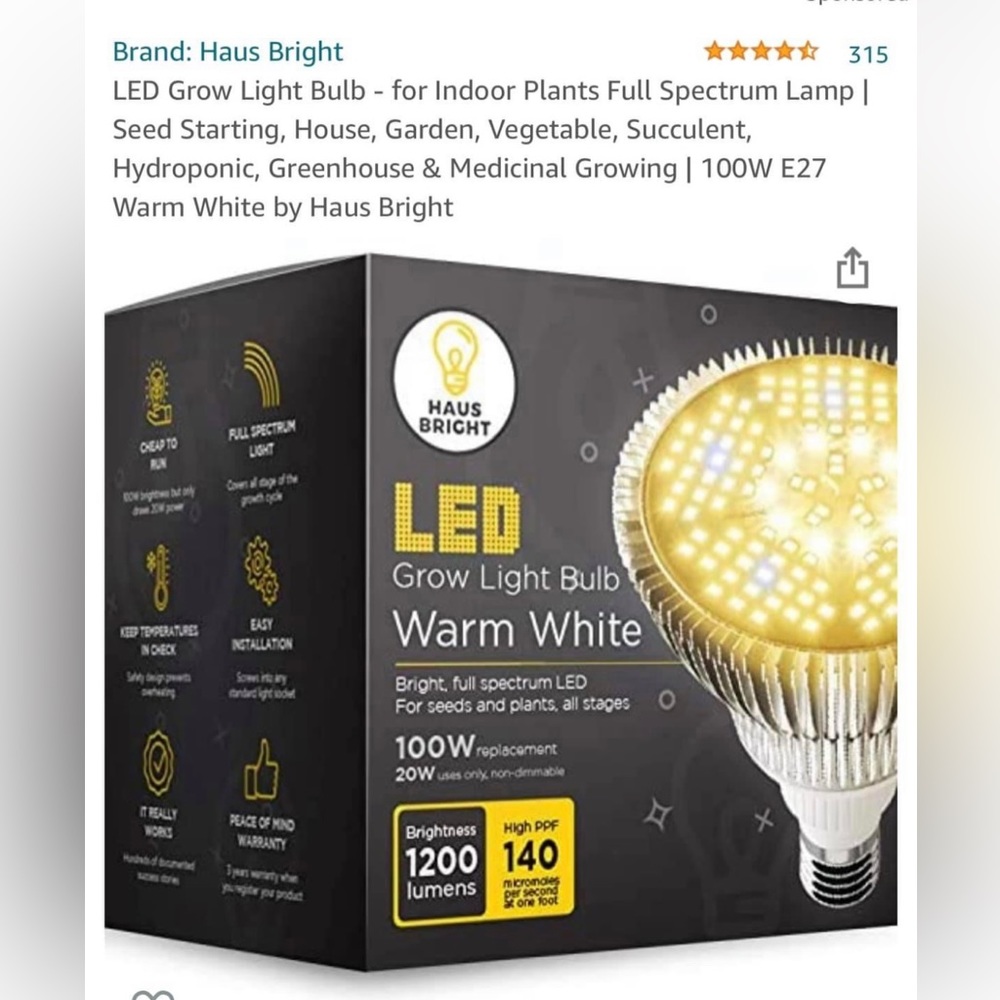 Grow Light Bulbs for Indoor Plants